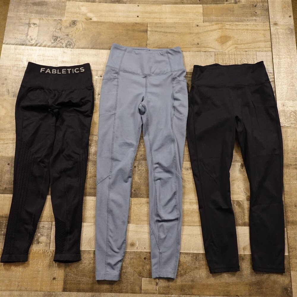Fabletics and mondetta leggings bundle women's extra small black blue